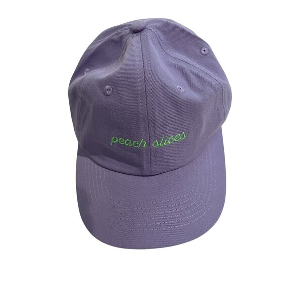 Peach Slices Skincare Embroidered Merch Hat in Purple - Picture 1 of 3